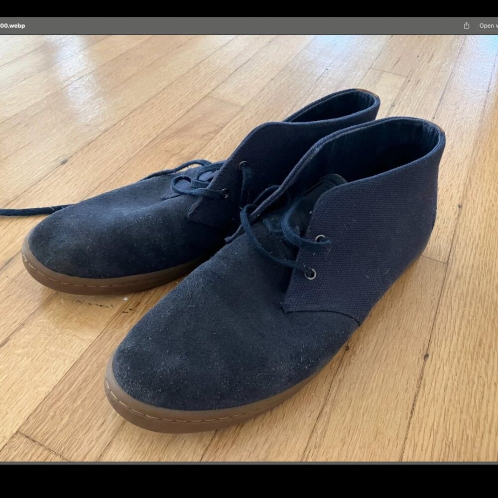 Vintage Fred Perry Mens Shoes Size US 9/UK 8 Indigo Suede Chukka Desert Boots